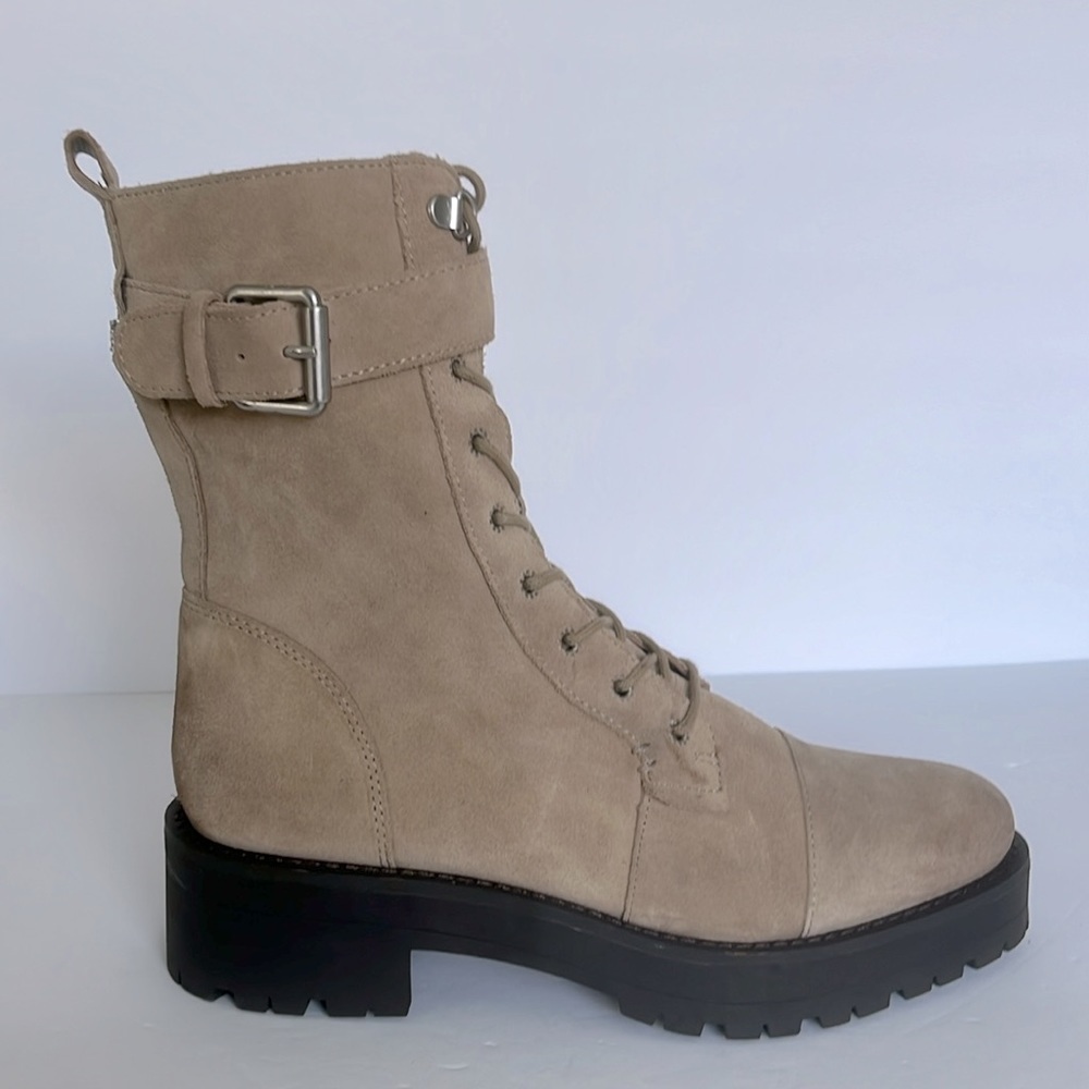 Sam Edelman Women's Junip Combat Boot Suede Leather Lug Sole Shoes Size 8.5M New - Picture 4 of 9